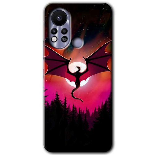 İnfinix Hot 11s Kılıf HD Desen Baskılı Arka Kapak - Dragon Night