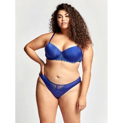 Garland Big Size Plunge Bra, Saks Mavi Konforlu Ve Şık Sütyen