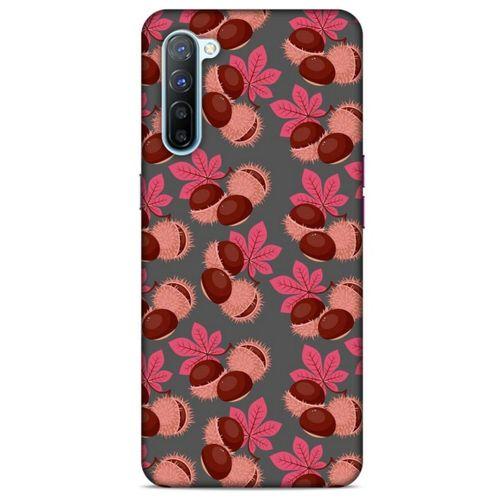 Frutix Kestane 02 Oppo Reno 3 Kılıf Desenli Silikon