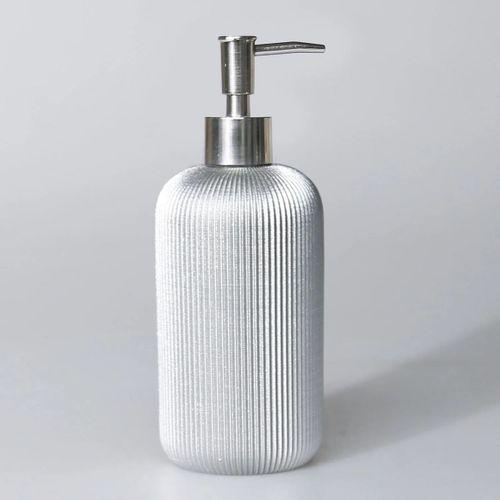 By Selim Lydia Gümüş 5 Parça Polyester Banyo Seti