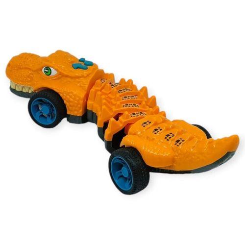 Timsah Araba - Otomatik Hareketli Sesli Işıklı 32 cm - Turuncu Timsah