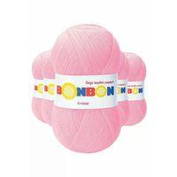 5 Adet Kristal El Örgü Lif İpi Şeker Pembe 98588 - bonbon mudanis