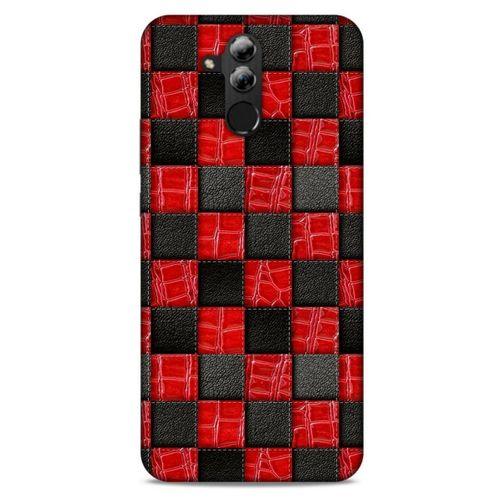 Huawei Mate 20 Lite Kılıf Patchwork (47) Crystal Flex Kılıf Siyah Kırmızı