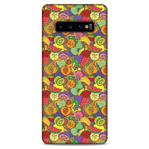 Frutix Meyve Mix 08 Samsung Galaxy S10 Plus Kılıf Desenli Silikon