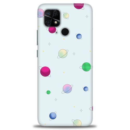 Xiaomi Redmi 10C Kılıf HD Baskılı Kılıf - Gezegenler Çizim + Tam Ekran Koruyucu