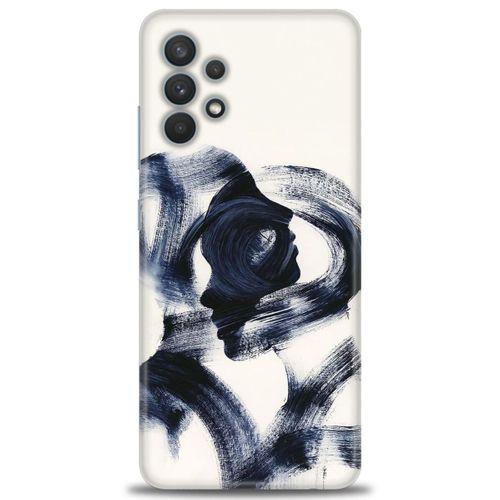 Samsung Galaxy A32 Kılıf HD Baskılı Kılıf - Adam ve Kadın + Tam Ekran Koruyucu