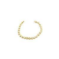 Taşlı Kalp VİP Bileklik - Altın