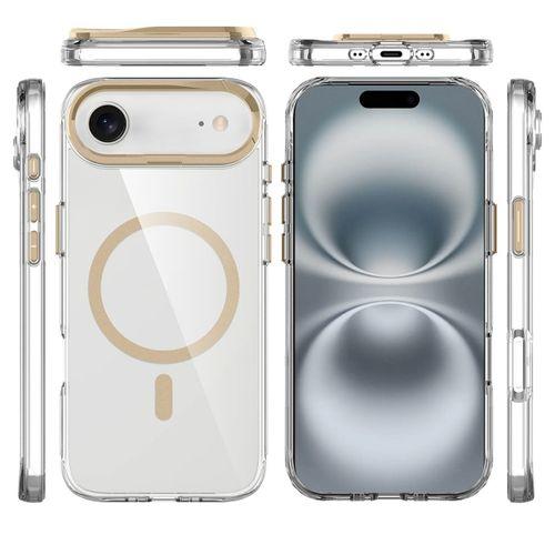 Apple iPhone 17 Air Kılıf M-safe Şarj Özellikli Airbagli Kamera Standlı Zore Azor Kapak