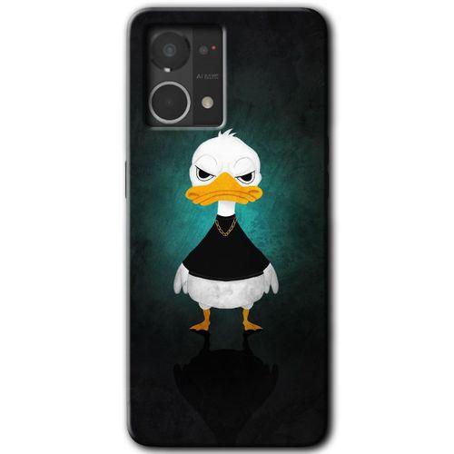 Oppo Reno 7 4G Kılıf HD Desen Baskılı Arka Kapak - Angry Duck + Kırılmaz Cam