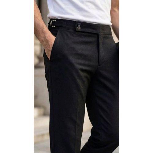 Erkek Toka Detaylı Oldmoney Kumaş Pantolon
