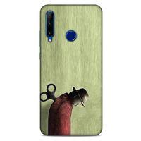 Huawei Y6P Kılıf Depresyon (48) Bumper Kılıf Kahve Yeşil
