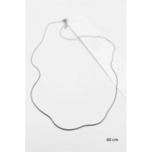 Yılan Zincir Kolye - 60cm - Gümüş