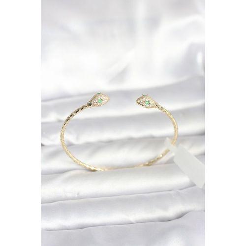Pirinç Gold Renk Yılan Model Bileklik