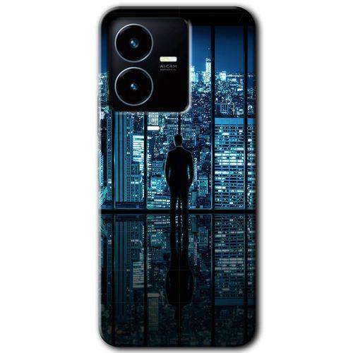 Vivo Y22s Kılıf HD Desen Baskılı Arka Kapak - Şehir Manzarası