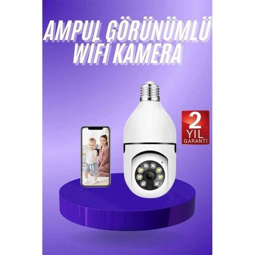 Güvenlik Kamerası Wi-fi Özellikli 360 Derece Full Hd 1080p Ampül Kamera