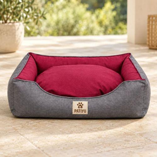 Kedi Köpek Yatağı Aura Premium Yatak - Bordo / Large