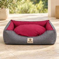 Kedi Köpek Yatağı Aura Premium Yatak - Bordo / Large