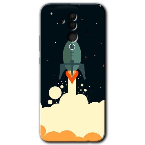 Huawei Mate 20 Lite Kılıf Baskılı Kapak - Space Smoke +Tam Ekran Koruyucu