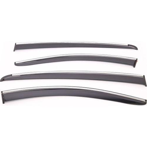 Sunplex HONDA Uyumlu CIVIC 2022 Sonrası Chrome Style 4 Lü Set Kromlu Cam Rüzgarlığı Ön Ve Arka Parça