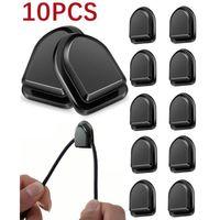 Siyah Çok Amaçlı Yapışkanlı Kanca 10 lu