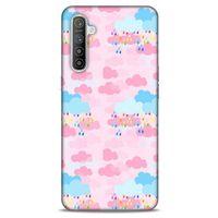 Oppo Realme XT Kılıf Pastel Renkler (49) Ultra Silikon Kılıf Şeker Pembe Mavi