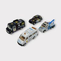 Maxx Wheels 4 lü Metal Araç Seti - Polis Araçları