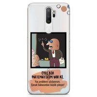 Oppo A9 2020 Kılıf Caps Matematik Arka Kapak Koruma Desenli Full Koruyucu