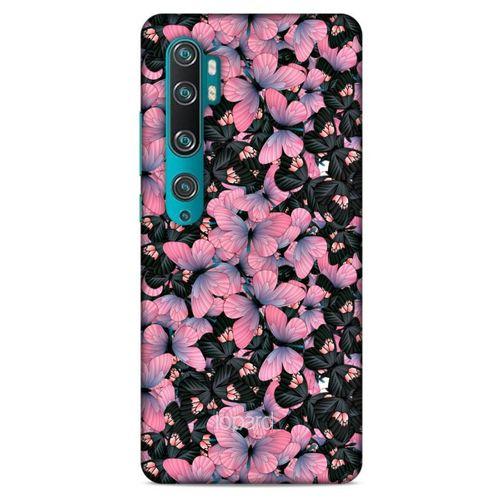 Xiaomi Mi Note 10 Pro Kılıf Kelebek Etkisi (25) Antişok Kapak Mavi Sarı