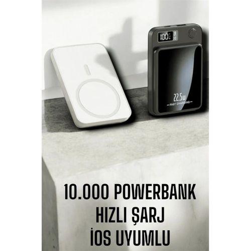 22.5w Magsafe Kablosuz Şarjlı Powerbank Dijital Ekran Ve Hızlı Şarj