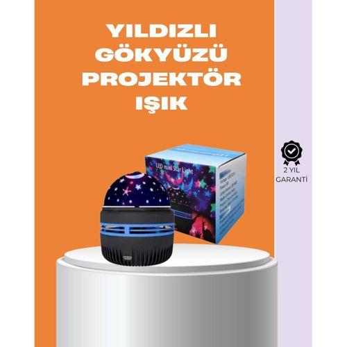Galaxy Projektör – 360° Dönebilen Gece Lambası, Dekoratif Ambiyans Işığı