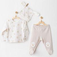 Andywawa Andywawa AC26158 Tinyy Sheeps 3lü Takım Ekru