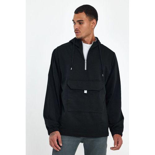 Erkek Kapşonlu Regular Fit Yarım Ferm.Kargo Cepli İnce Sweatshirt SPR22SW171
