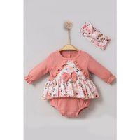 Bahar Çiçekleri Desenli Bandanalı Kız Bebek Romper