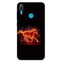 Lopard Huawei Y7 2019 Uyumlu Kılıf FireX (28) Arka Kapak Ateşli At