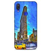 Xiaomi Redmi Note 7 Kılıf Dünya Mimarisi (7) Telefon Kılıfı Flat Iron New York