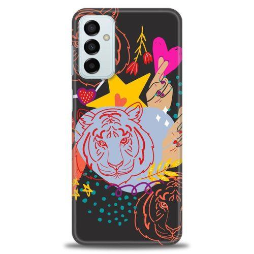 Samsung Galaxy M23 Kılıf HD Baskılı Kılıf - Kaplan + Tam Ekran Koruyucu