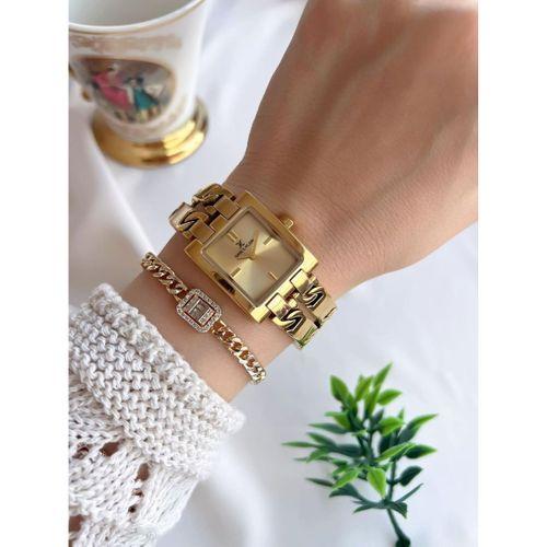 Daniel Klein Çelik Kordon 30 Metre Suya Dayanıklı Özel Tasarım Kadın Kol Saat+Bileklik VS.BLKT.0725