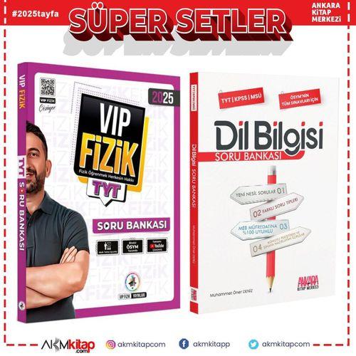 KR Akademi TYT Vip Fizik ve AKM Dil Bilgisi Soru Bankası Seti 2 Kitap
