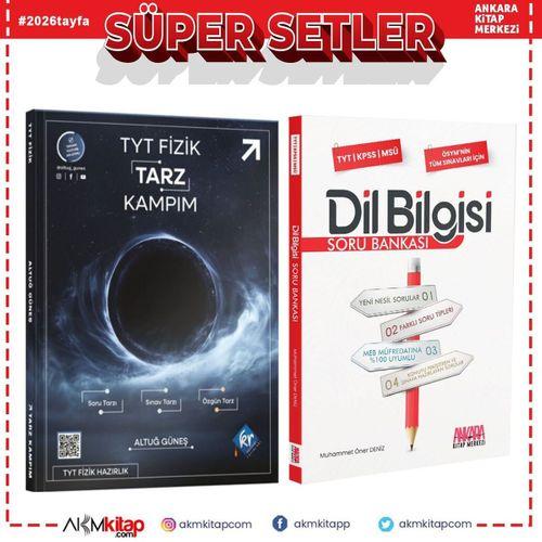 KR Akademi Altuğ Güneş TYT Fizik Tarz Kampım ve AKM Dil Bilgisi Soru Bankası Seti 2 Kitap