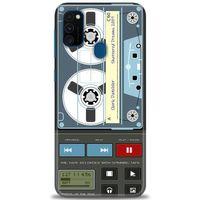 Samsung Galaxy M21 Kılıf HD Baskılı Kılıf - Nostaljik Kaset + Tam Ekran Koruyucu