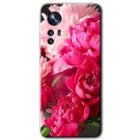 Xiaomi Mi 12 HD Baskılı Kılıf + 9D Tam Ekran Koruyucu - Kırmızı Beyaz Gül
