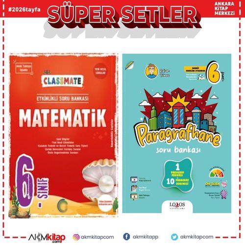 Okyanus Yayınları 6. Sınıf Classmate Matematik ve Lodos Paragrafhane Soru Bankası Seti 2 Kitap