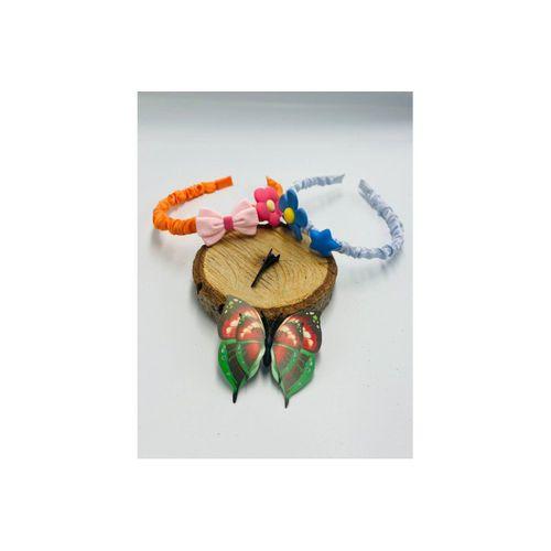 Renkli Desenli Taç Toka Bandana Set