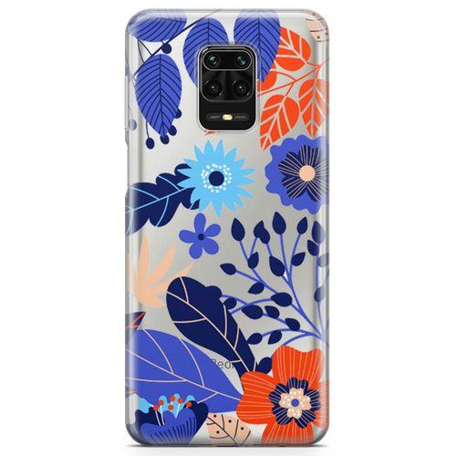 Xiaomi Redmi Note 9 Pro Kılıf Mor Yapraklar Arka Kapak Koruma Desenli Full Koruyucu
