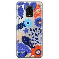 Xiaomi Redmi Note 9 Pro Kılıf Mor Yapraklar Arka Kapak Koruma Desenli Full Koruyucu