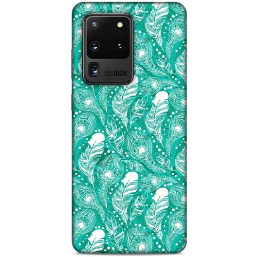 Samsung Galaxy S20 Ultra Kılıf Desenli Özel Seri Tüyler (45) Liquid Air Kılıf