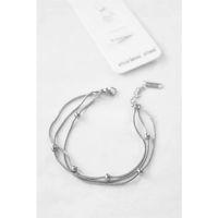 Üç Zincirli Toplu Çelik Bileklik - Gümüş