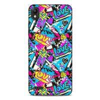 Graffitix (23) Desenli Silikon Kapak LG K20 2019 Kılıf