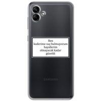 Galaxy A04 Kılıf HD Yazı Baskılı Silikon Arka Kapak - Yazı 5