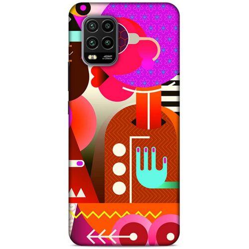 Lopard Xiaomi Mi 10 Lite Uyumlu Kılıf Soyut Sanat (16) Desenli Kalın Kılıf